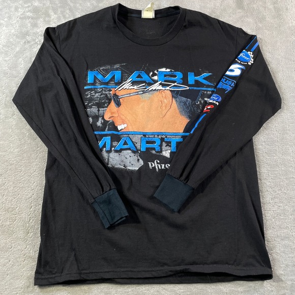 Vintage Mark Martin Shirt Chase Authentics Mens Medium Pfizer Nascar Long Sleeve